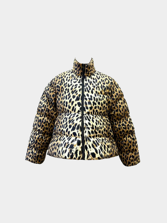 Balenciaga 2019 Leopard Print Puffer Coat