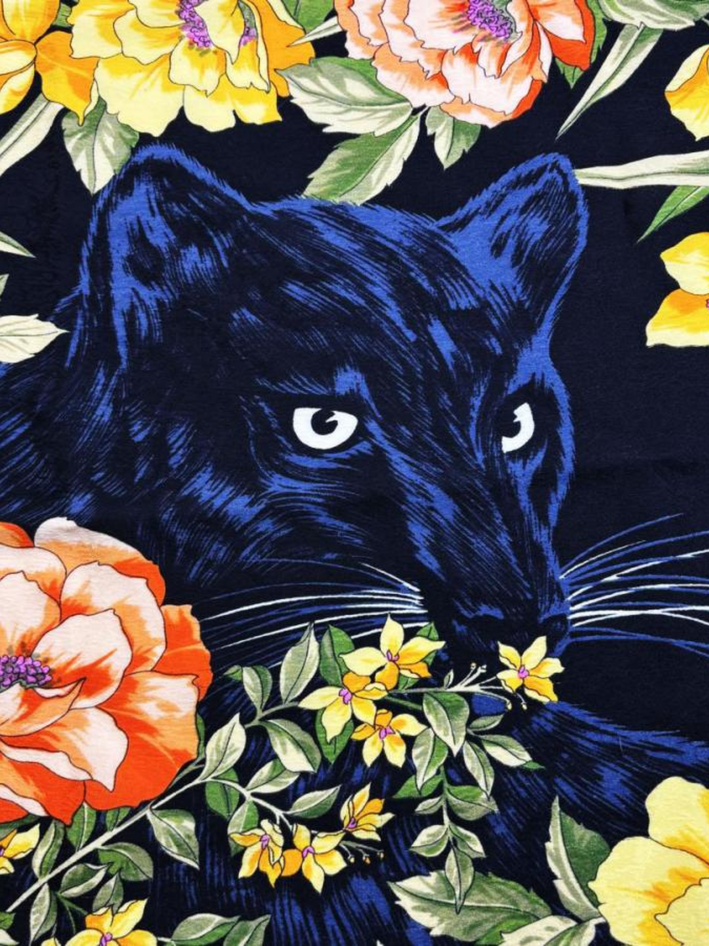 Christian Dior 1980s Panther Print Silk Scarf