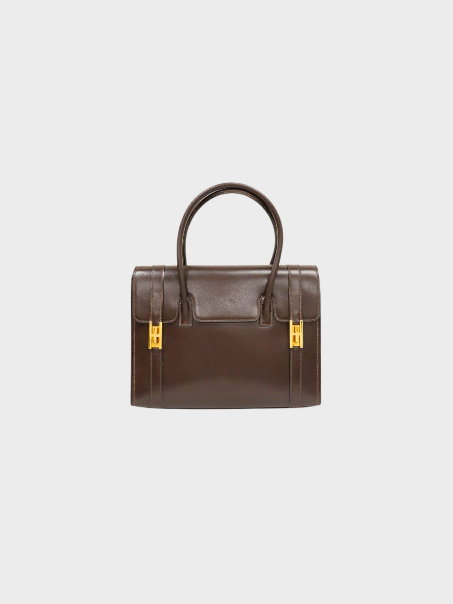 Hermès 1985 Brown Drag Handbag