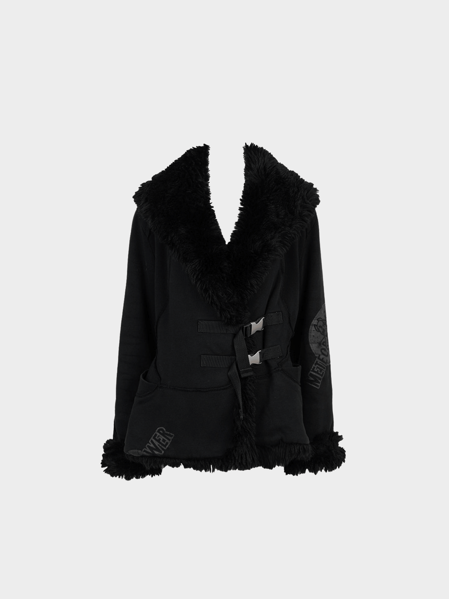 Issey Miyake FW 2004 Black Shearling Jacket