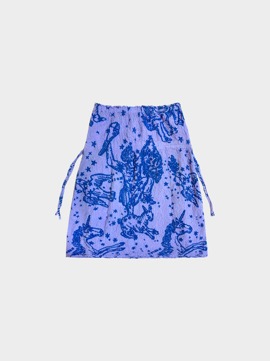 Issey Miyake 2000s Rare Purple Constellation Sheer Skirt