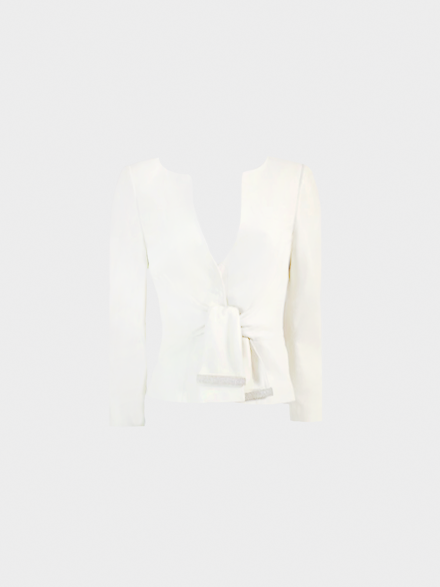 Valentino 2000s Beige Leather Tie Up Jacket