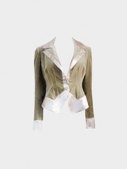Valentino FW 2005 Runway Brown Soft Velvet Jacket