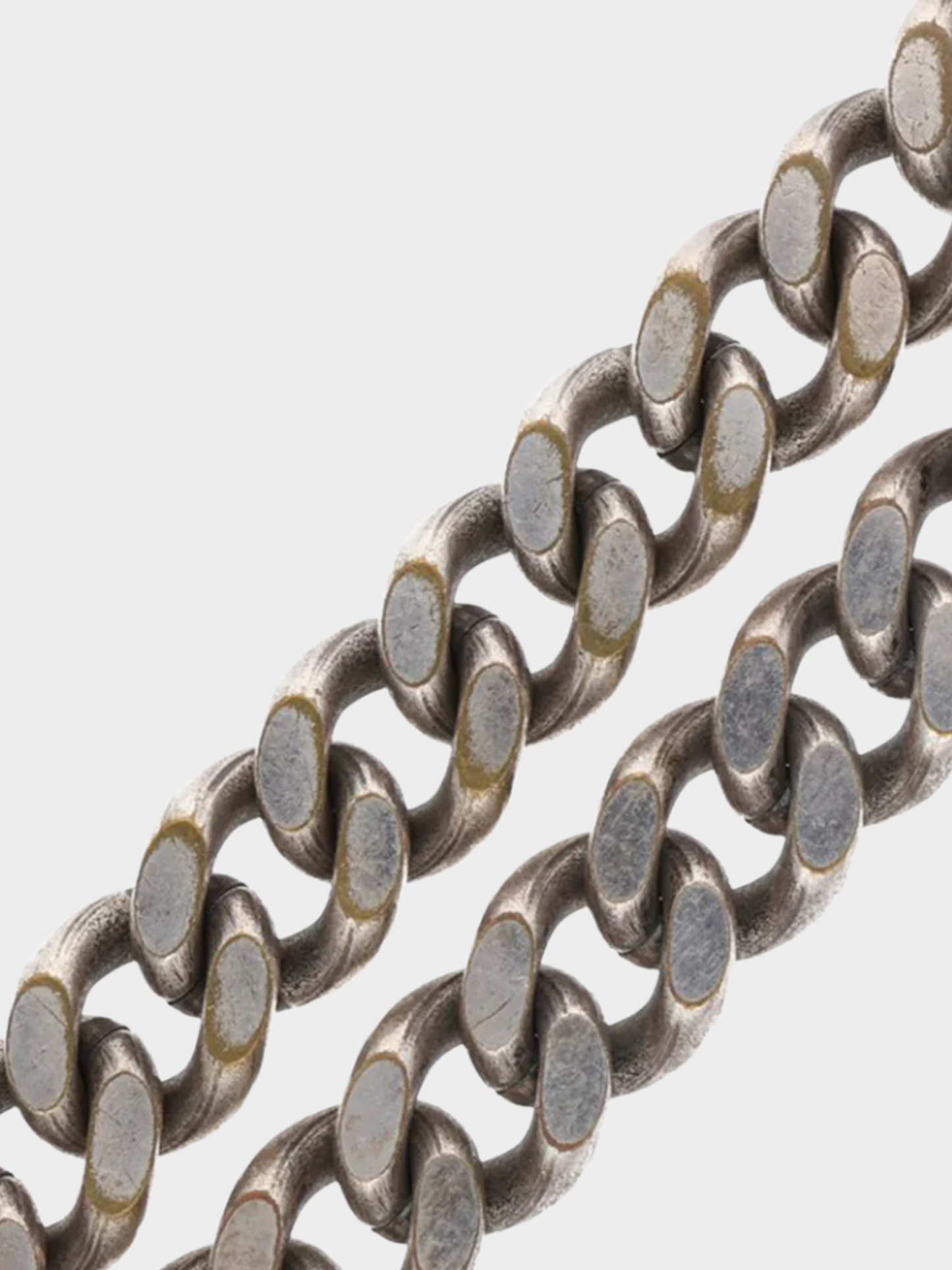 John Galliano 2000s Silver Logo Charm Chainlink Necklace