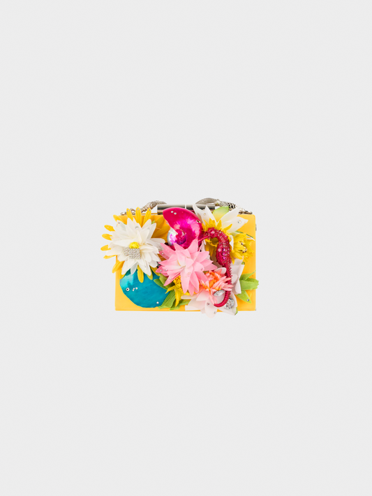 John Galliano SS 2005 Yellow Floral Bag