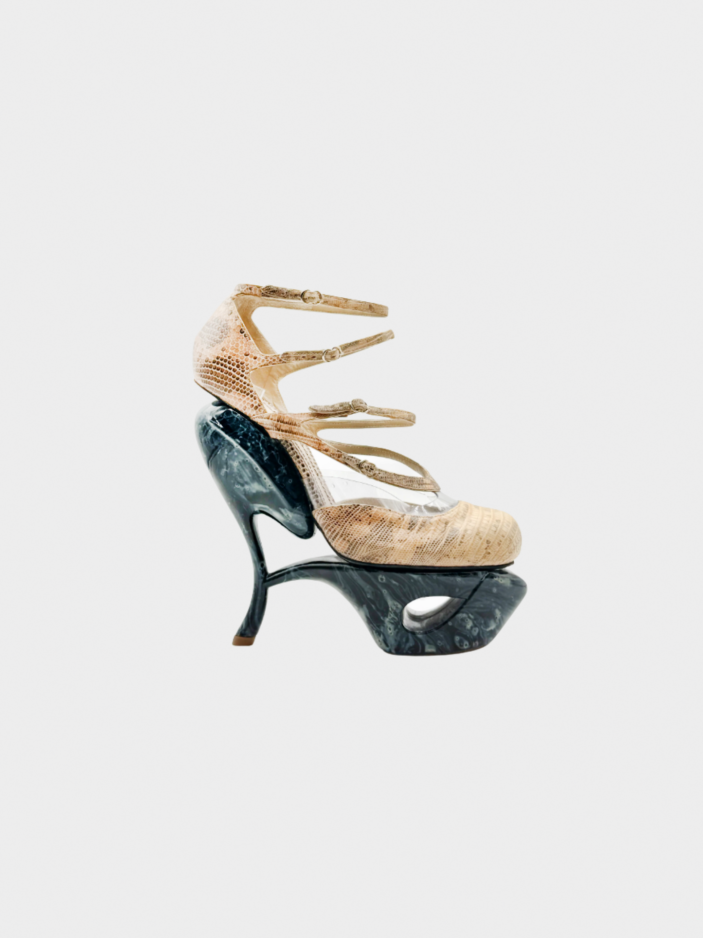John Galliano SS 2009 Beige Python Pump