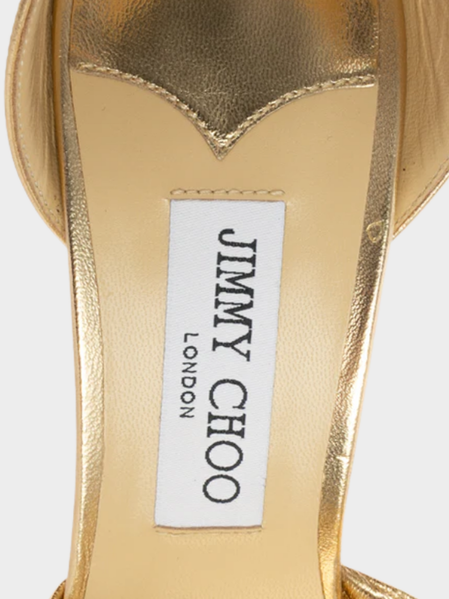 Jimmy Choo 2020s Rosie 120 Gold Leather Stilettos