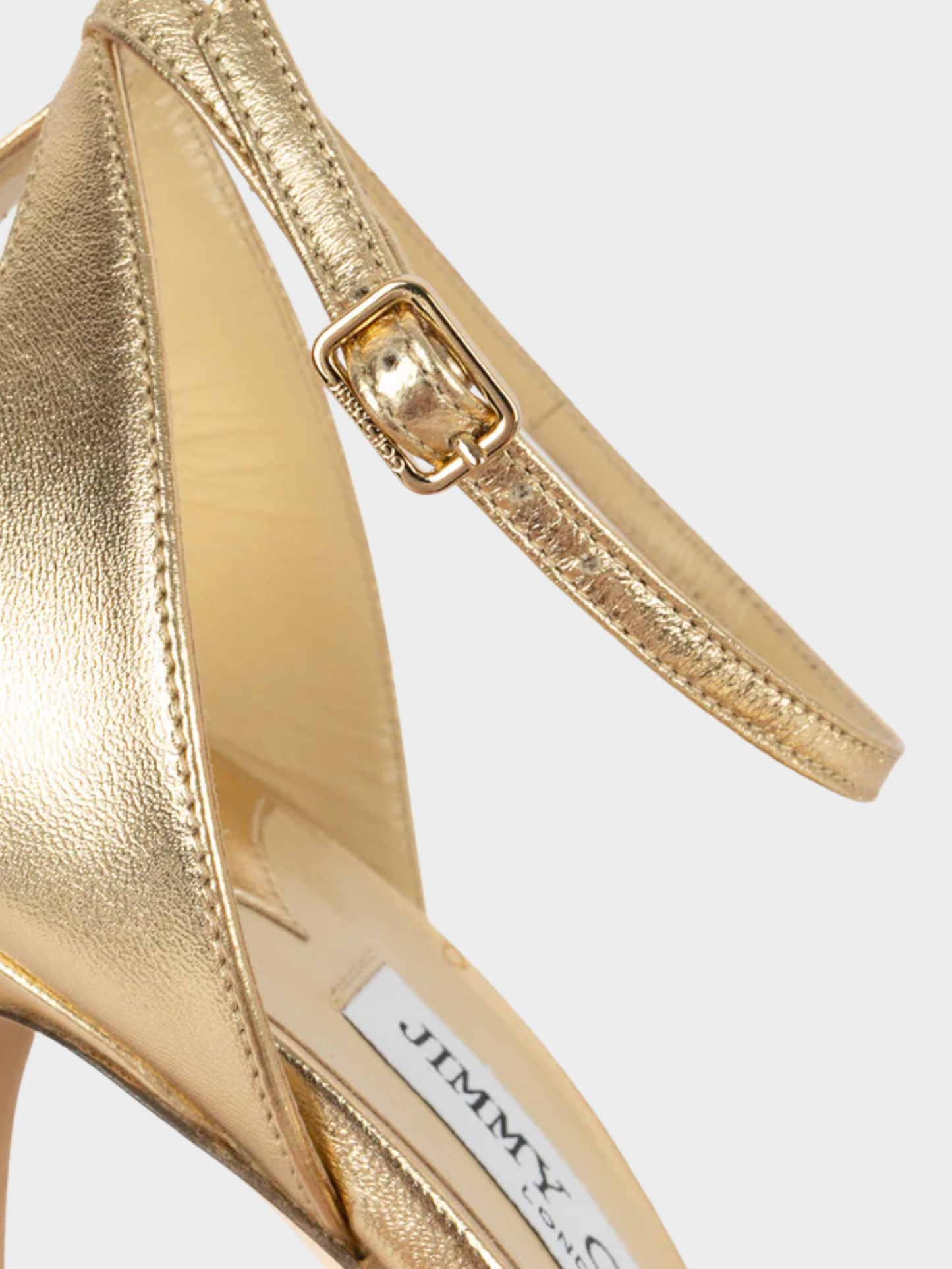 Jimmy Choo 2020s Rosie 120 Gold Leather Stilettos