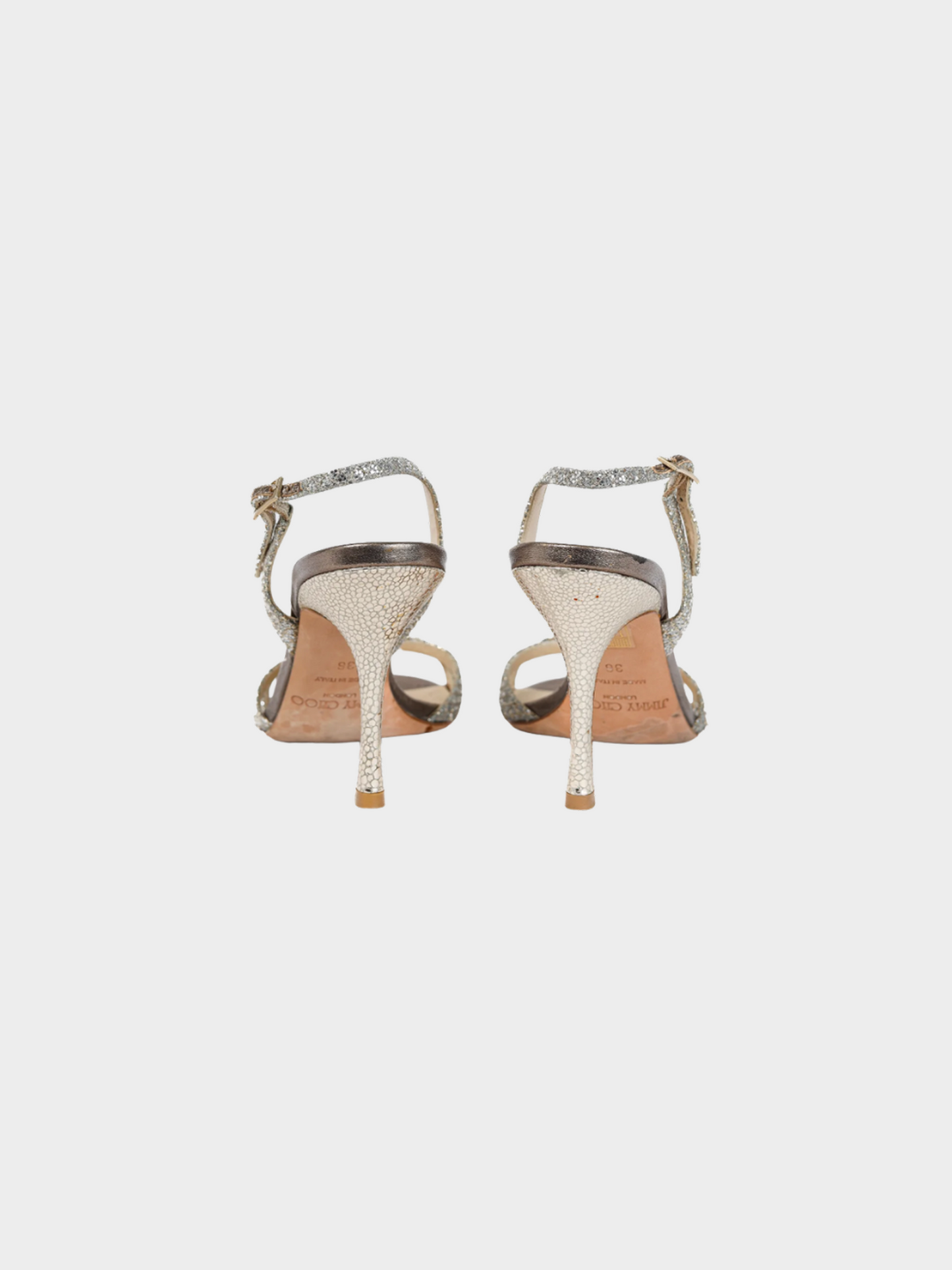 Jimmy Choo 2012 Champagne Gold Glitter India Sandals