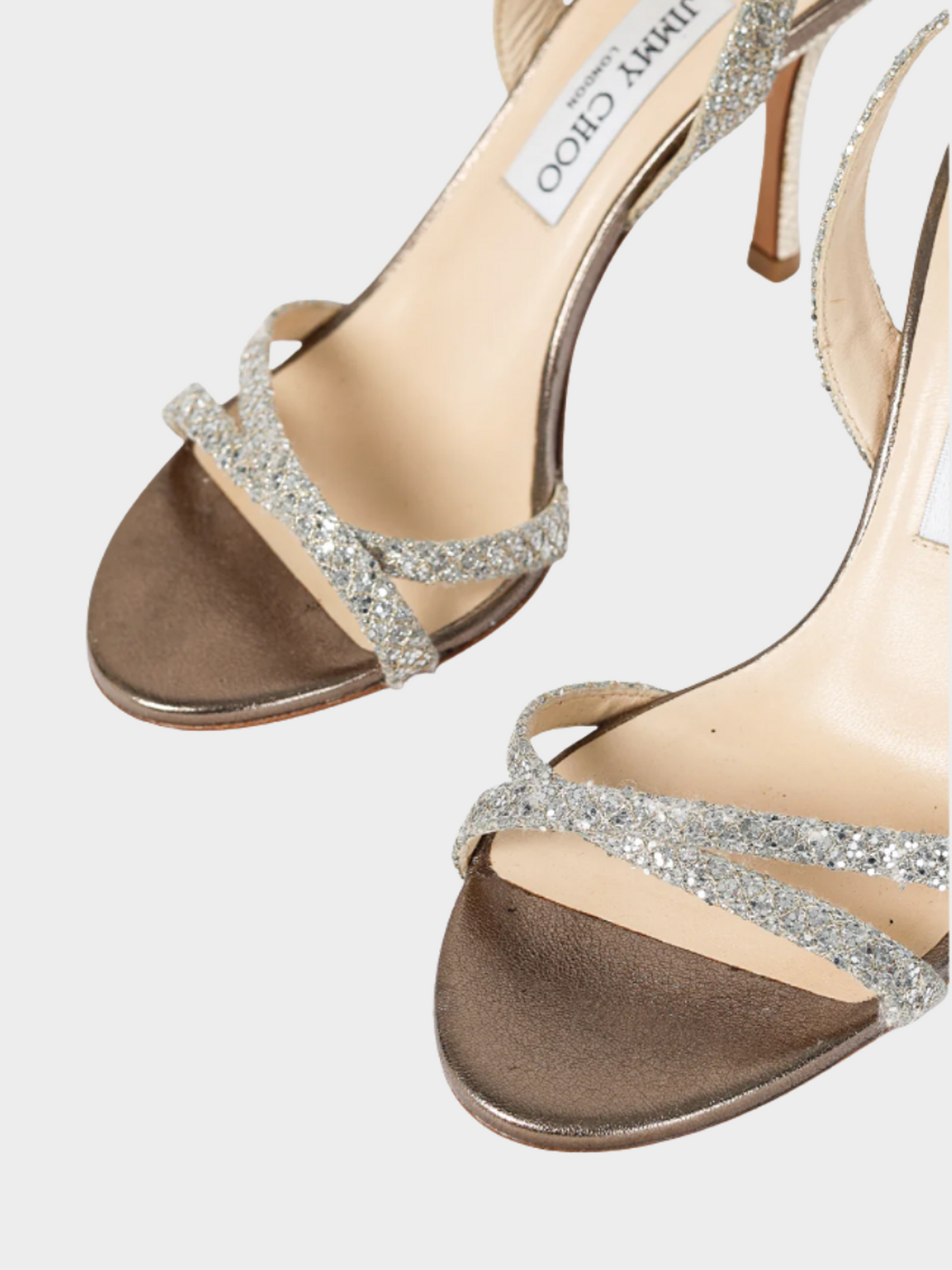 Jimmy Choo 2012 Champagne Gold Glitter India Sandals