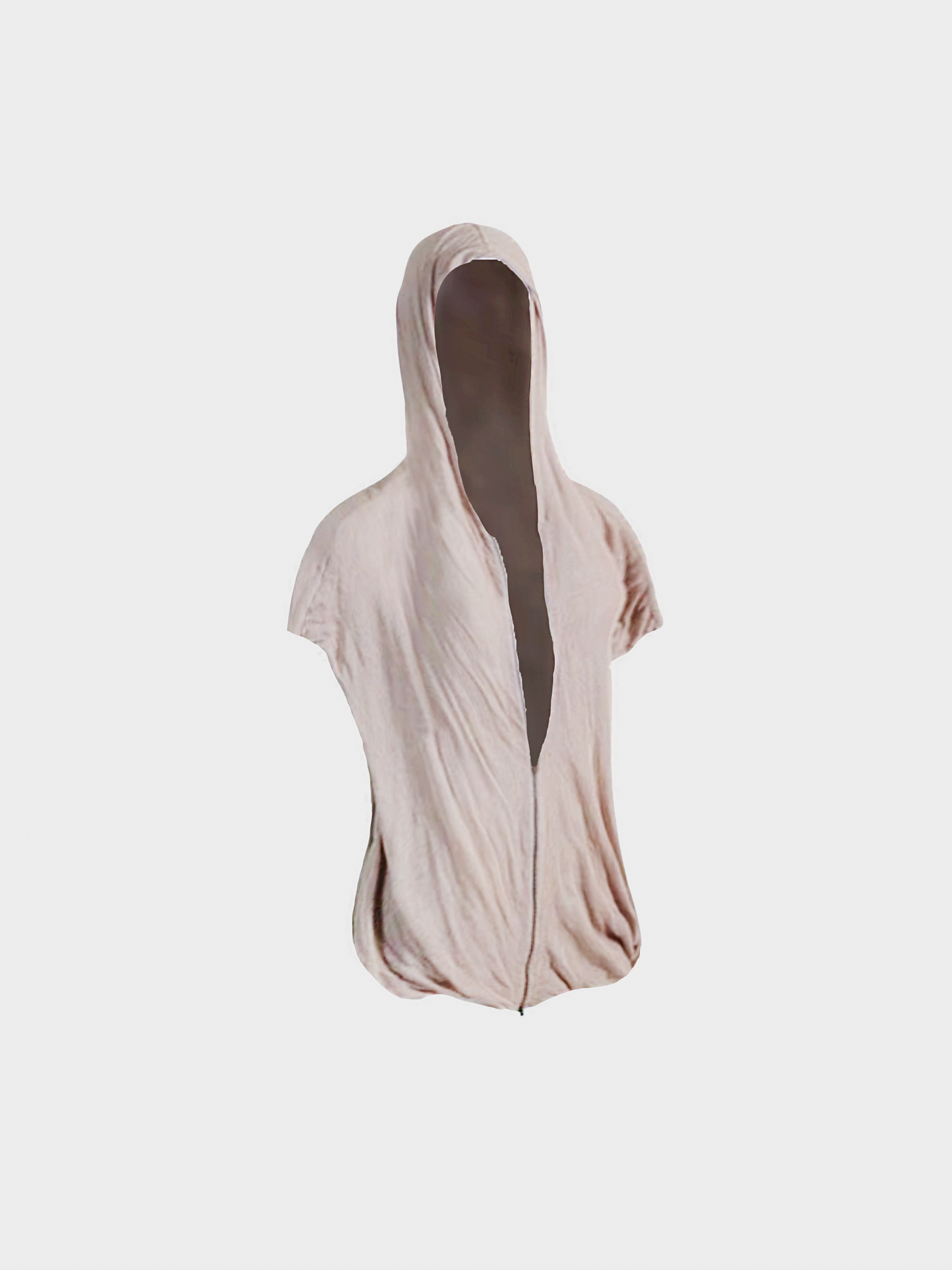 Jean Paul Gaultier 2000s Hooded Short Sleeve Nude Top