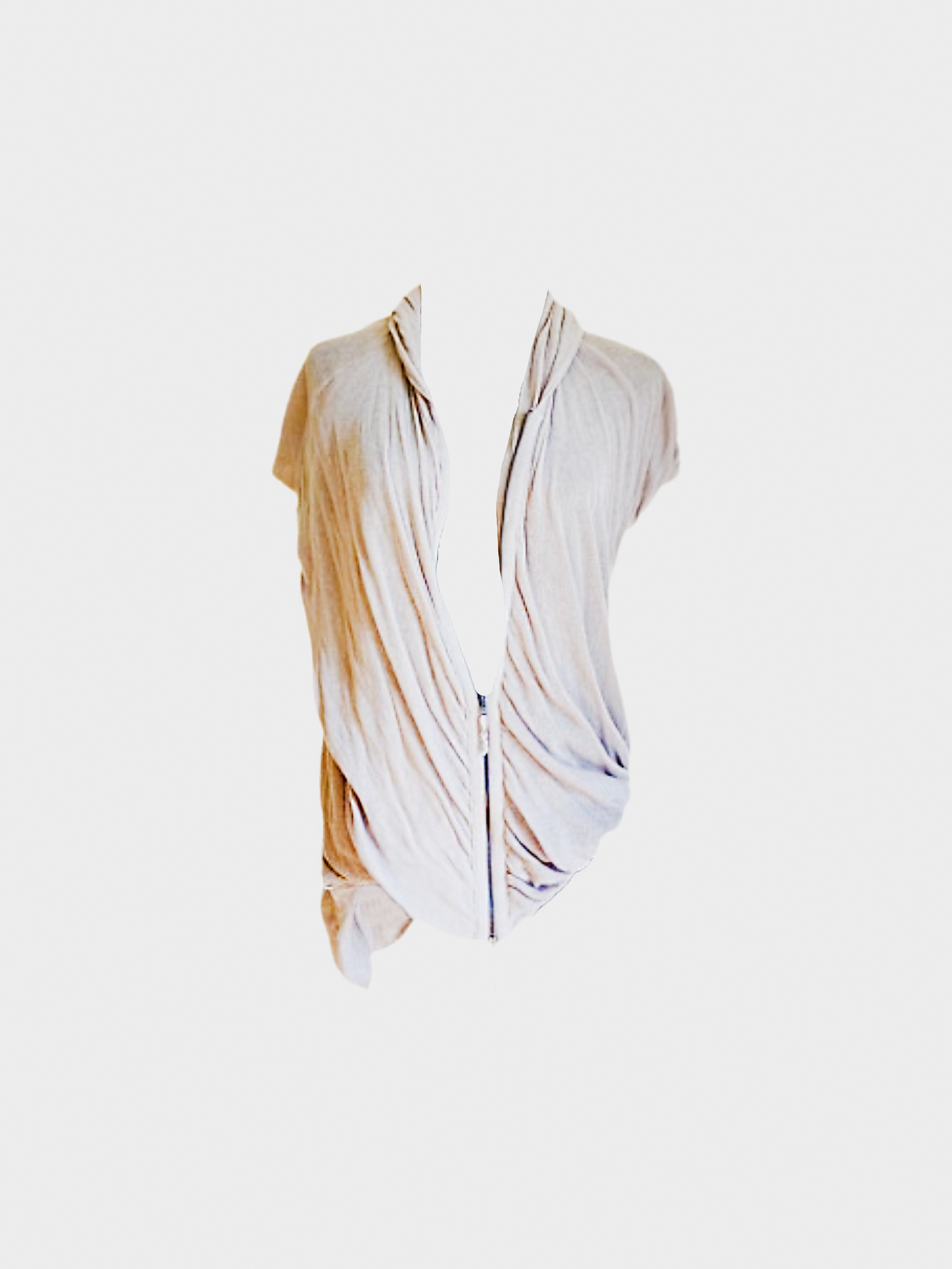 Jean Paul Gaultier 2000s Hooded Short Sleeve Nude Top