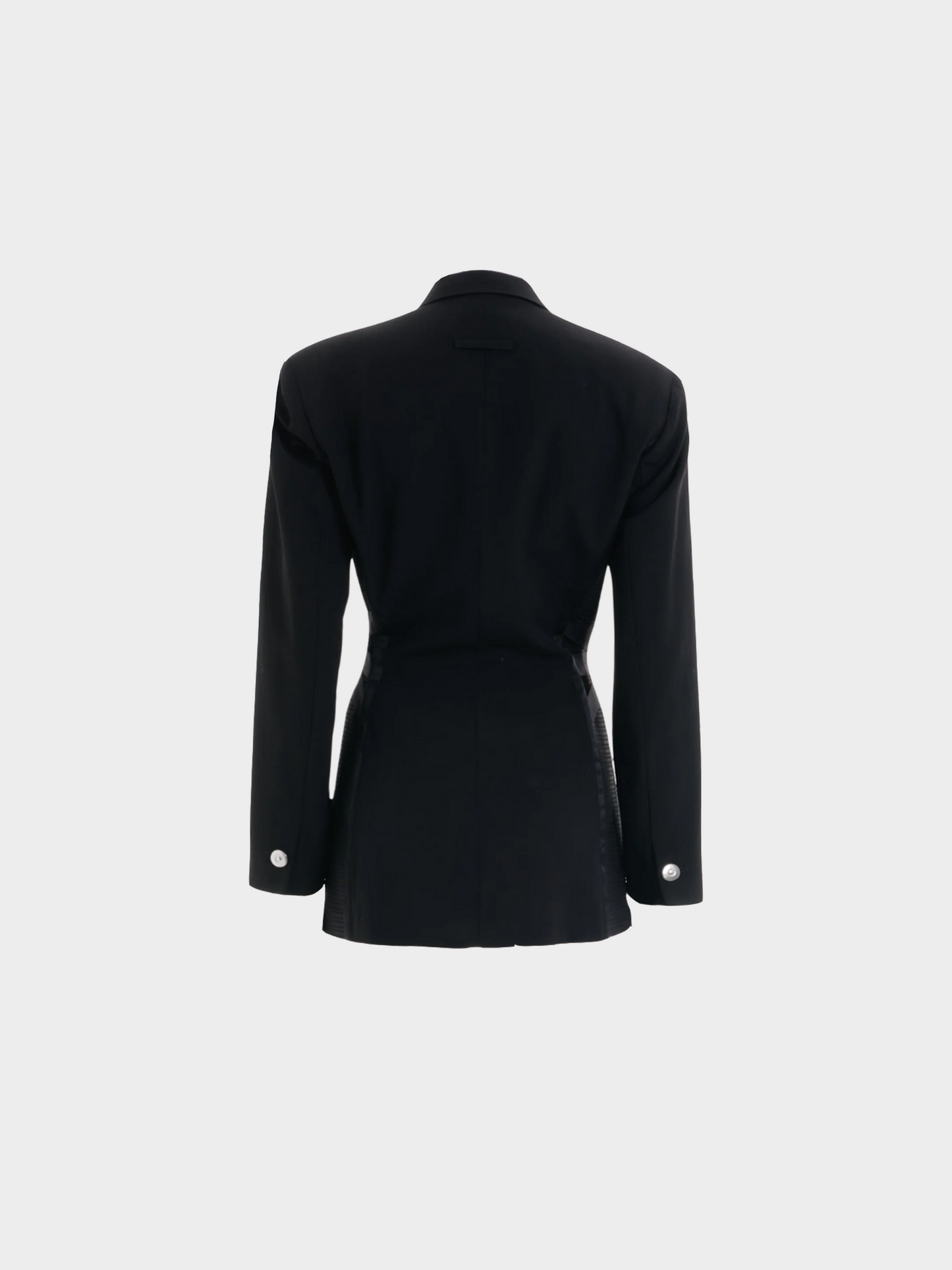 Jean Paul Gaultier SS 1992 Black Wool Double Breasted Bondage Jacket