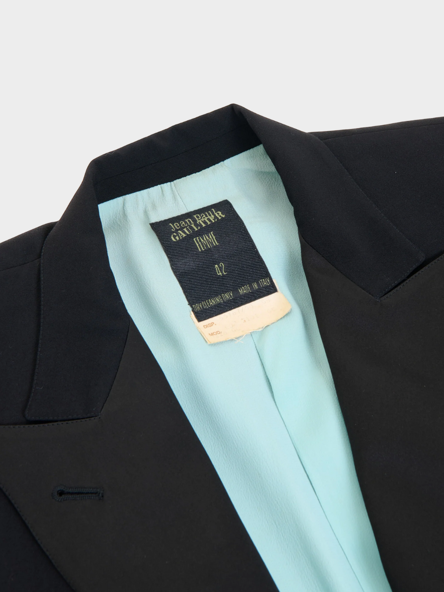Jean Paul Gaultier SS 1992 Black Wool Double Breasted Bondage Jacket
