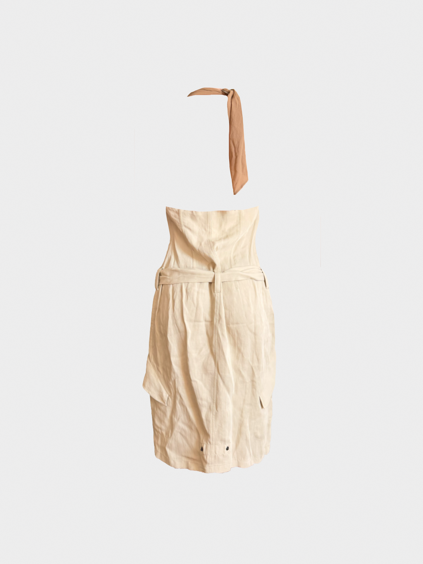 Jean Paul Gaultier 1990s Khaki Utilitary Midi Dress