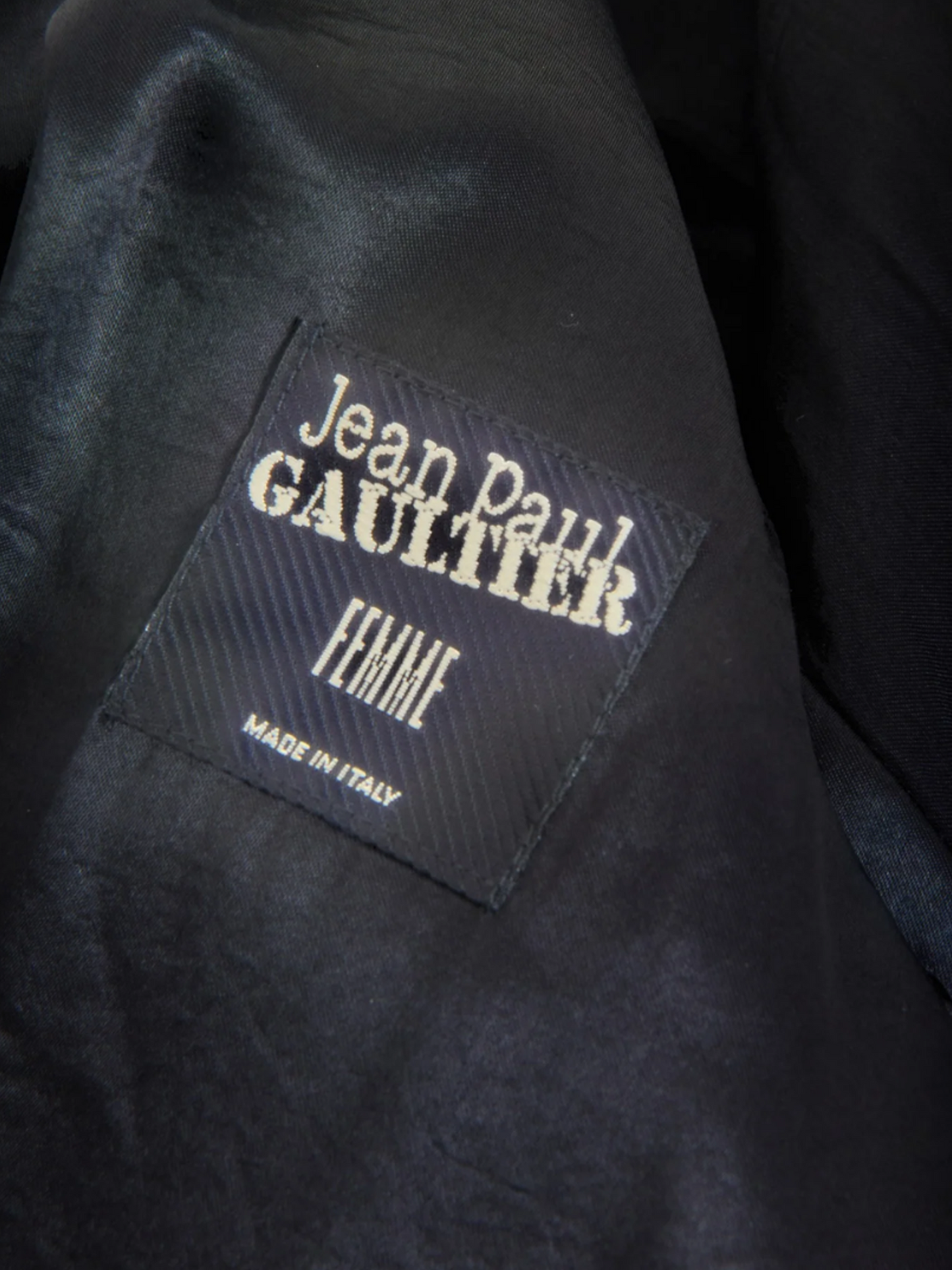 Jean Paul Gaultier 1990s Black Alpaca Wool Double Breasted Coat