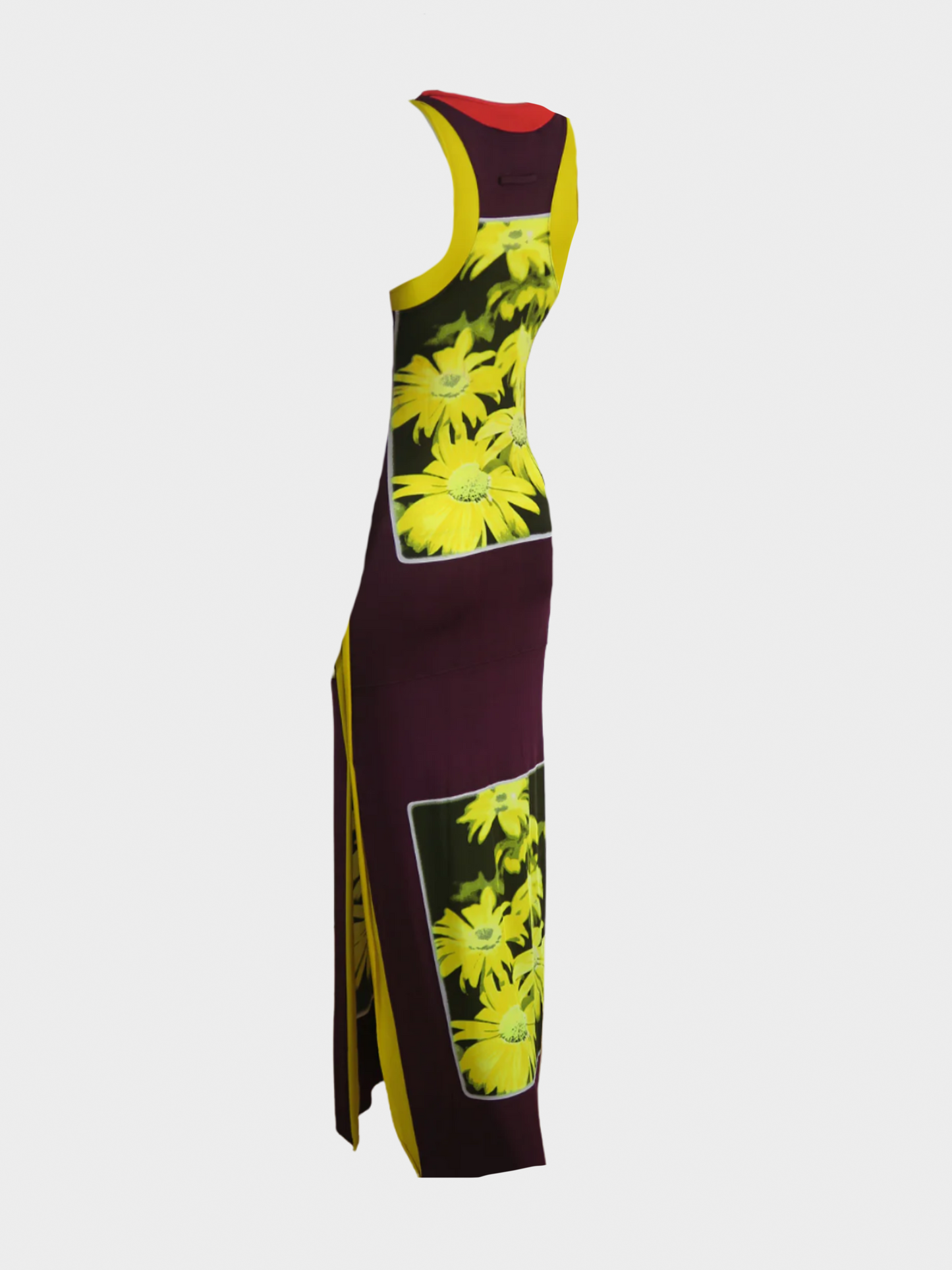 Jean Paul Gaultier 1990s Multicoloured Daisy Printed Maxi Dress