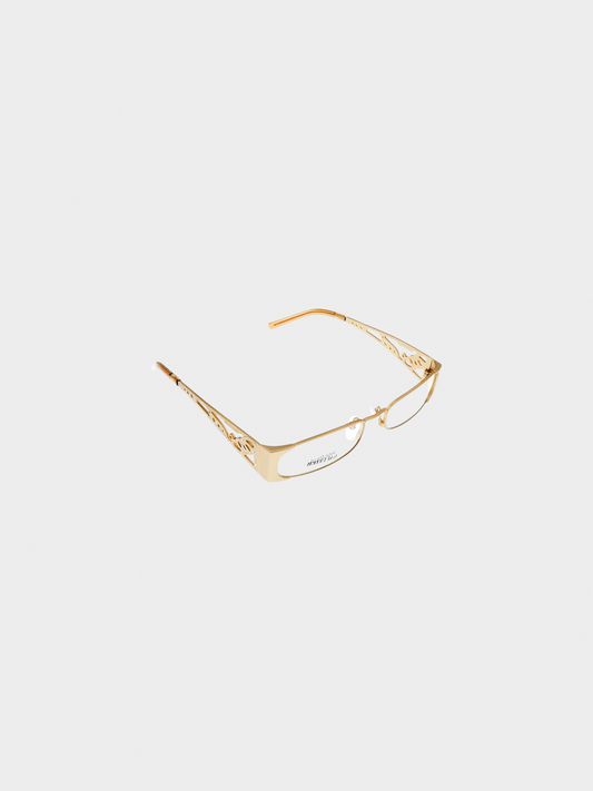 Jean Paul Gaultier 2000s Gold Metal Eyeglasses