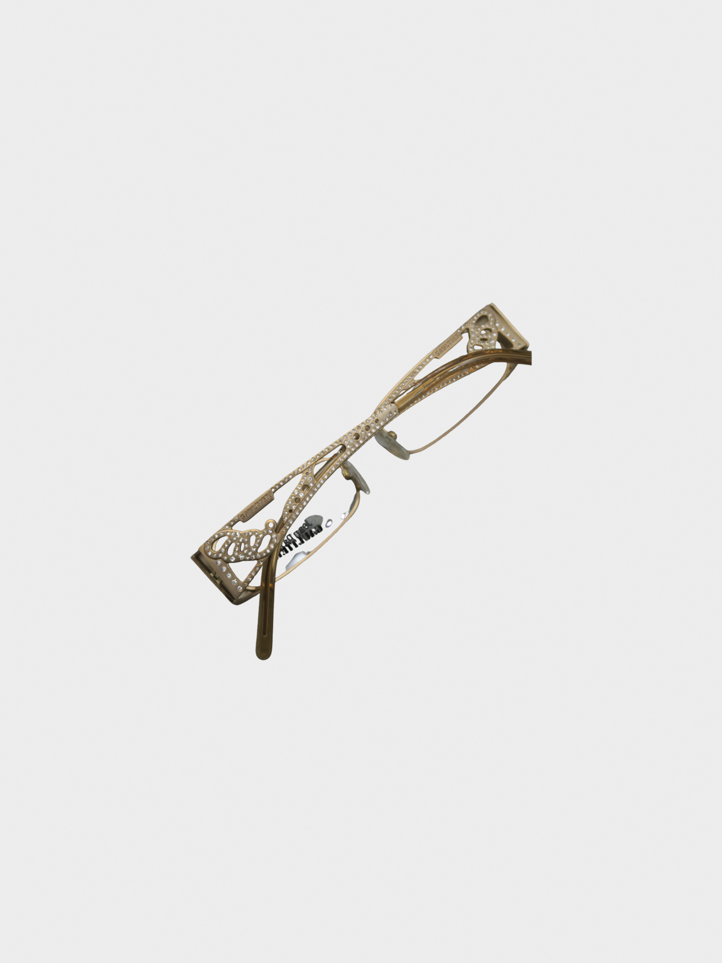 Jean Paul Gaultier 2000s Gold Metal Eyeglasses