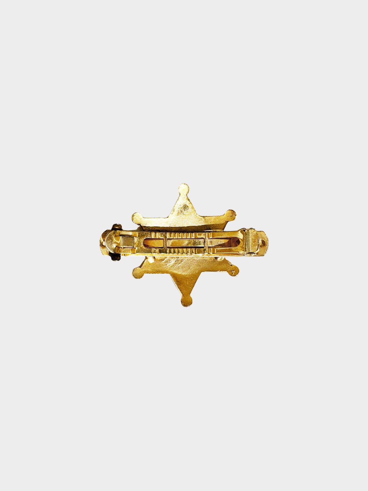 Jean Paul Gaultier 1990s Gold Metal Sheriff Badge Barrette