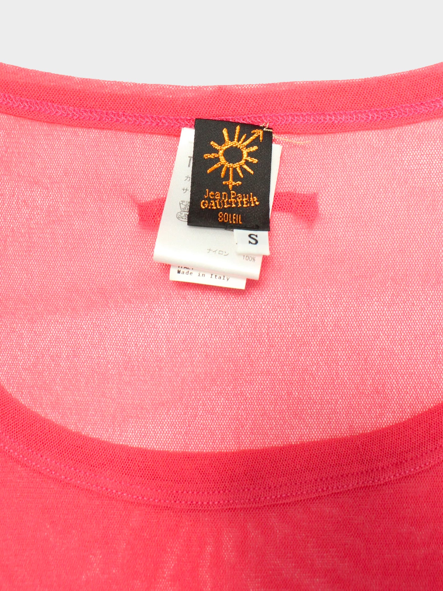 Jean Paul Gaultier 1990s Pink Mesh Top