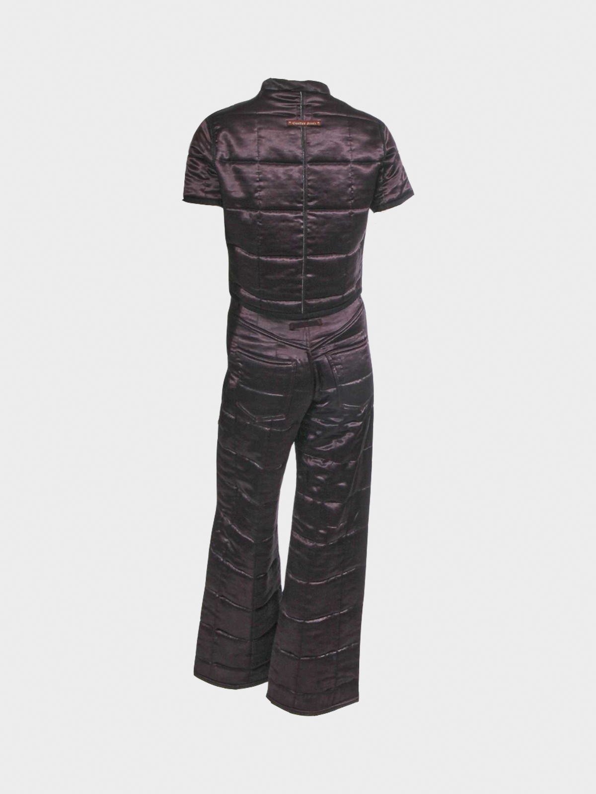 Jean Paul Gaultier FW 1995-1996 Aubergine Satin Top and Trouser Set