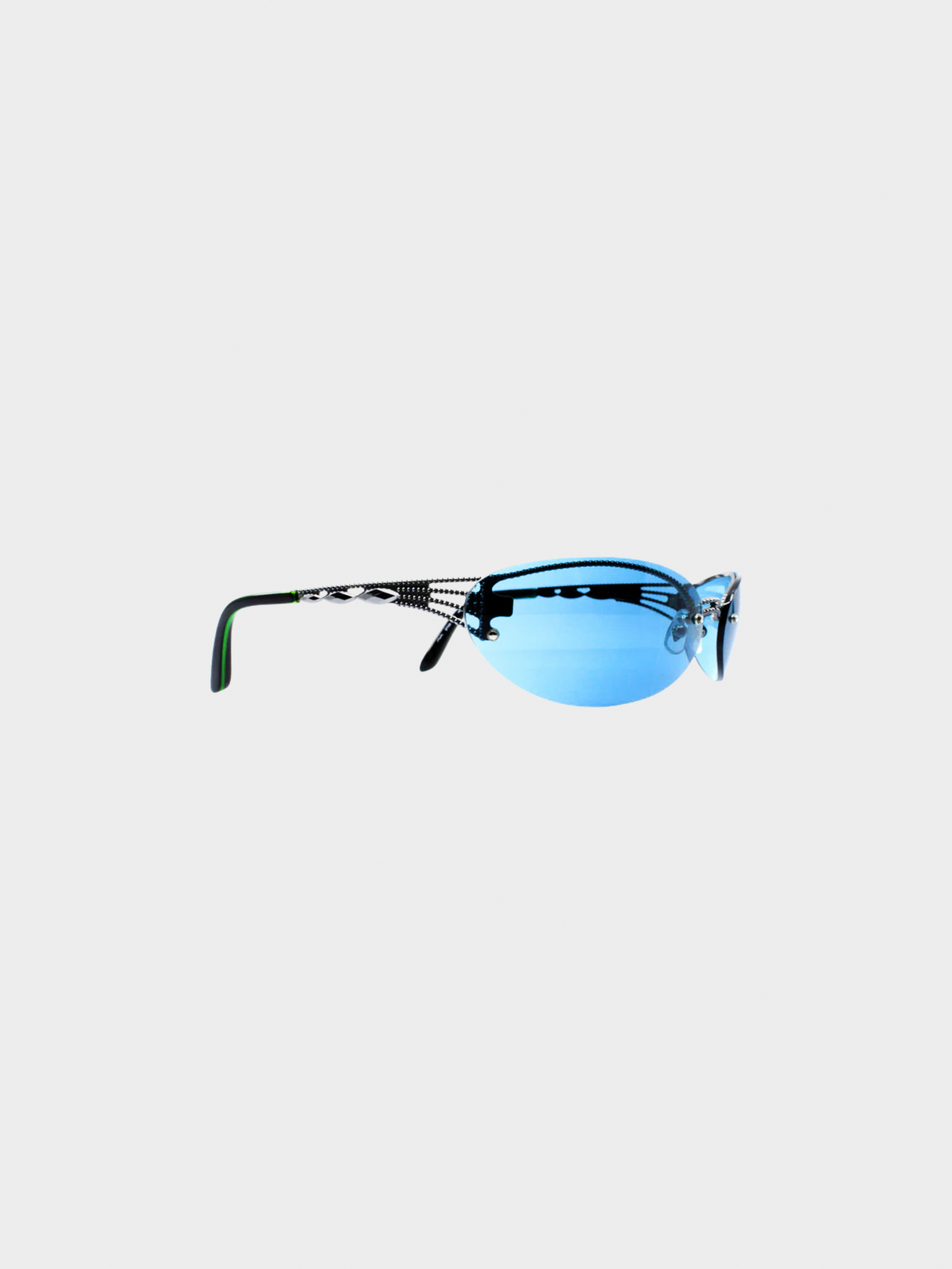 Jean Paul Gaultier 2000s Blue Tinted Sunglasses