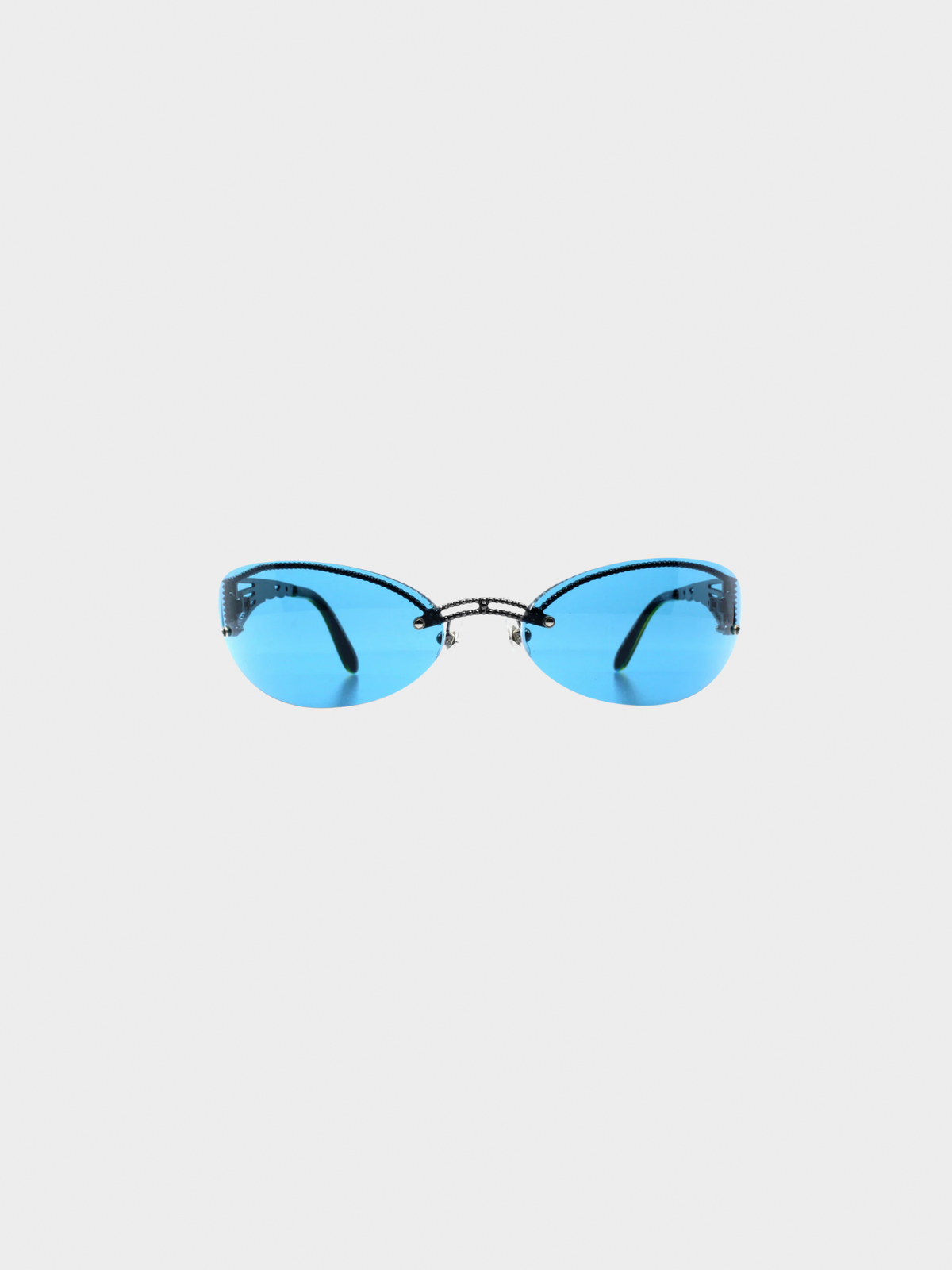 Jean Paul Gaultier 2000s Blue Tinted Sunglasses