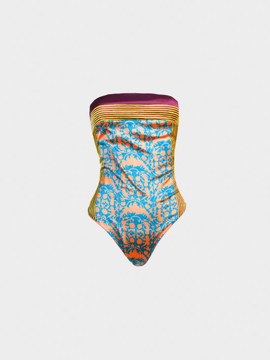 Jean Paul Gaultier 1990s Multicoloured Printed One Piece Swimsuit