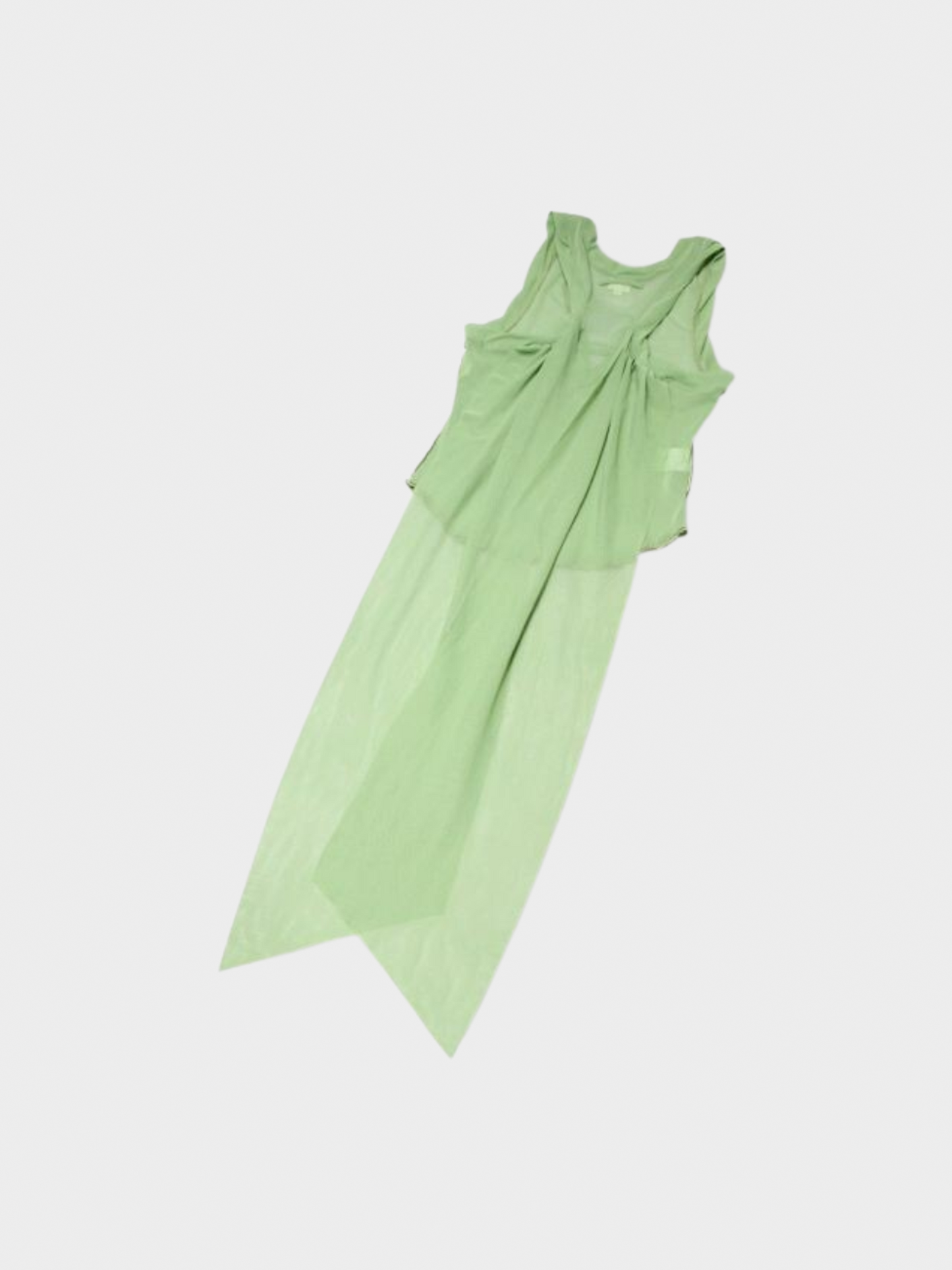 Jean Paul Gaultier 2000s Green Mesh Tie Up Top