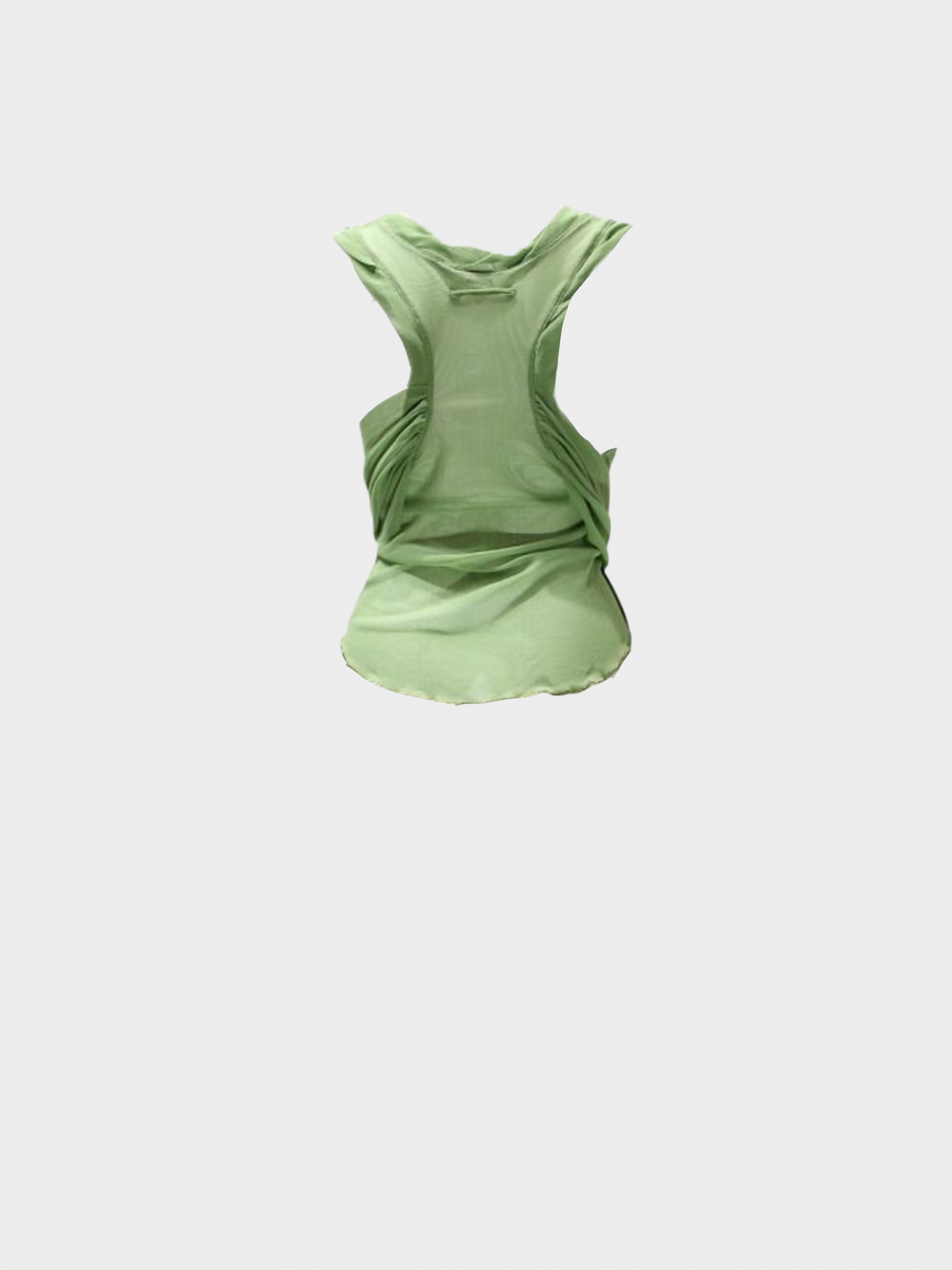 Jean Paul Gaultier 2000s Green Mesh Tie Up Top