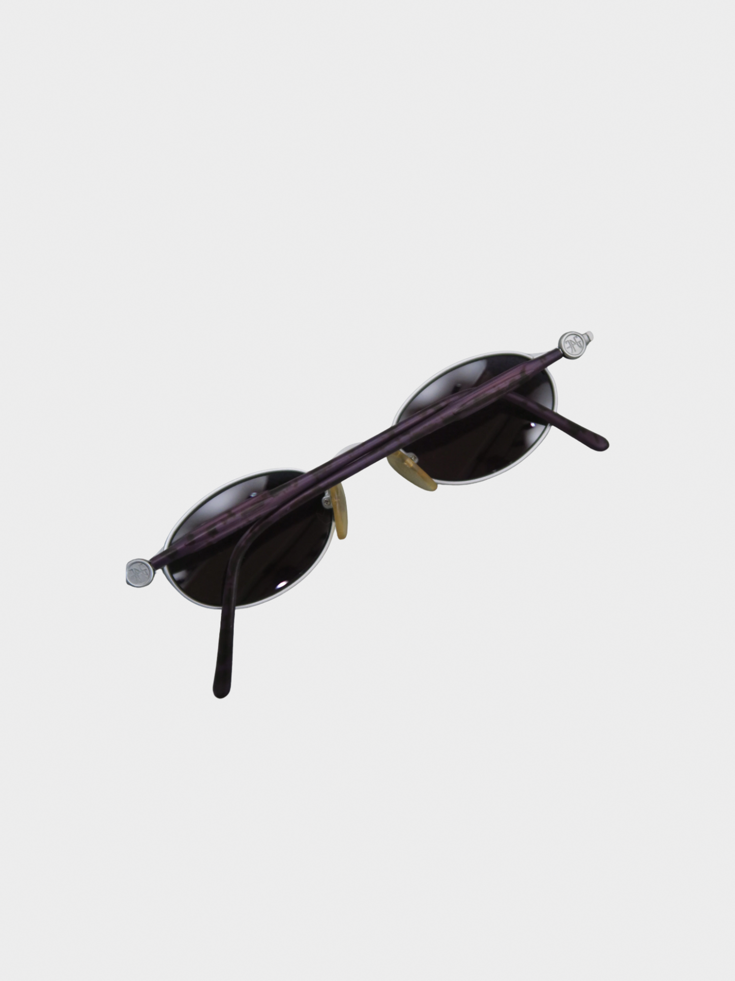 Jean Paul Gaultier 1990s Deep Berry Metal Sunglasses