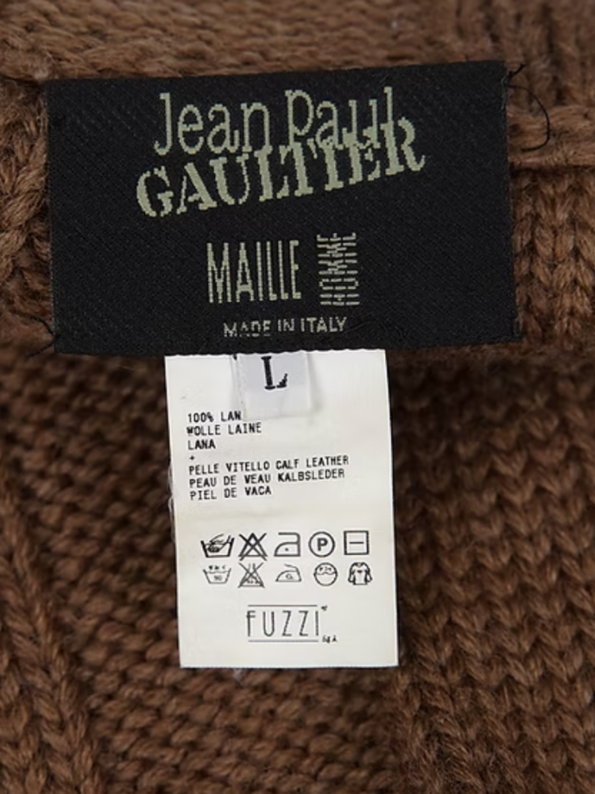 Jean Paul Gaultier Homme 2000s Brown Belted Knit Jacket