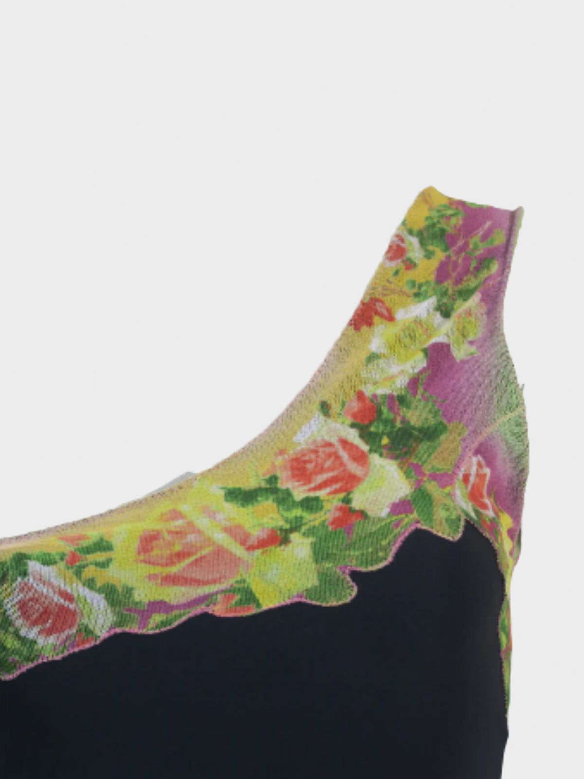 Jean Paul Gaultier 1990s Black Printed One Piece Swimsuit