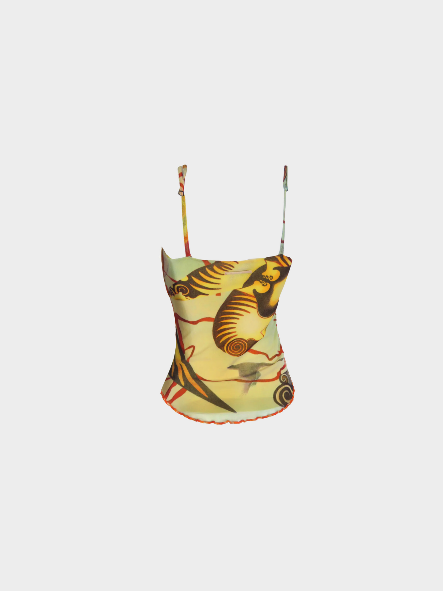 Jean Paul Gaultier SS 2005 Multicoloured "Salvador Dali" Printed Cami Top
