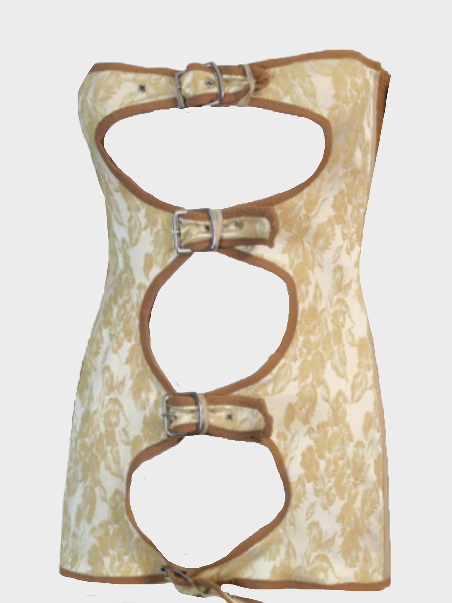 Jean Paul Gaultier 1990s Beige Cutout Tube Top
