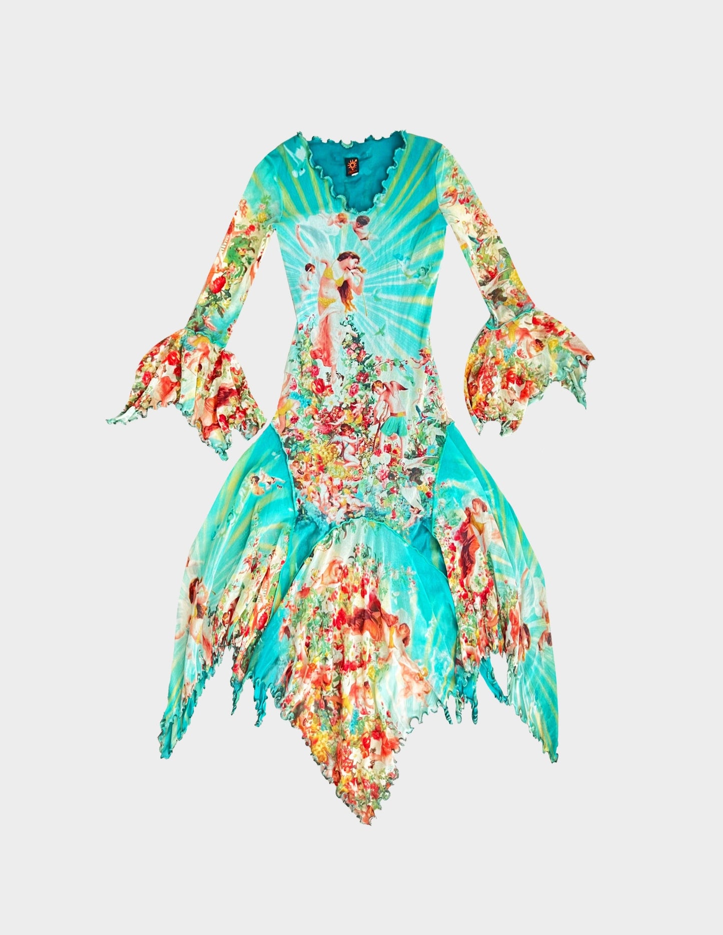 Jean Paul Gaultier Soleil 1990s Cherub Mesh Dress