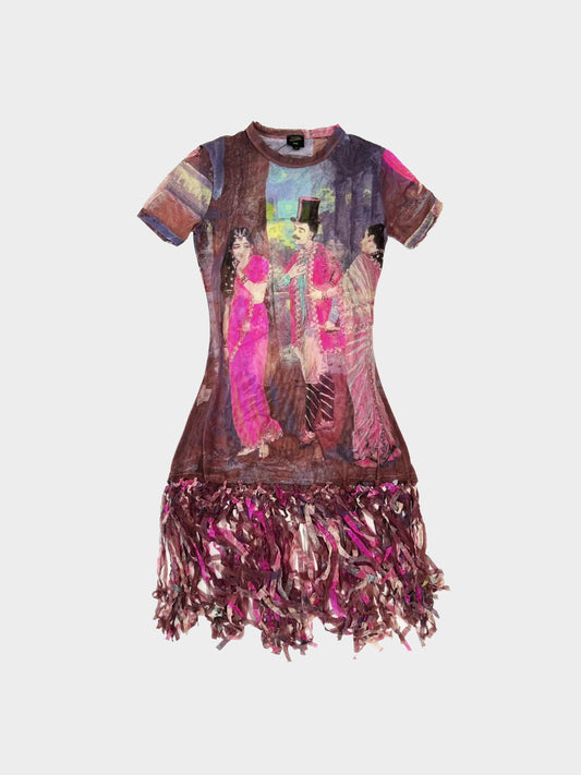 Jean Paul Gaultier 1990s Rare Tassle Mesh Dress