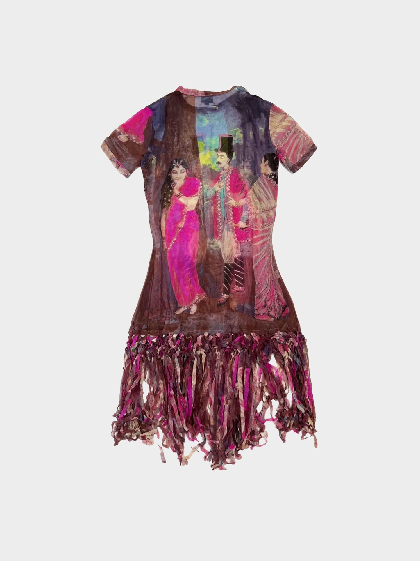 Jean Paul Gaultier 1990s Rare Tassle Mesh Dress