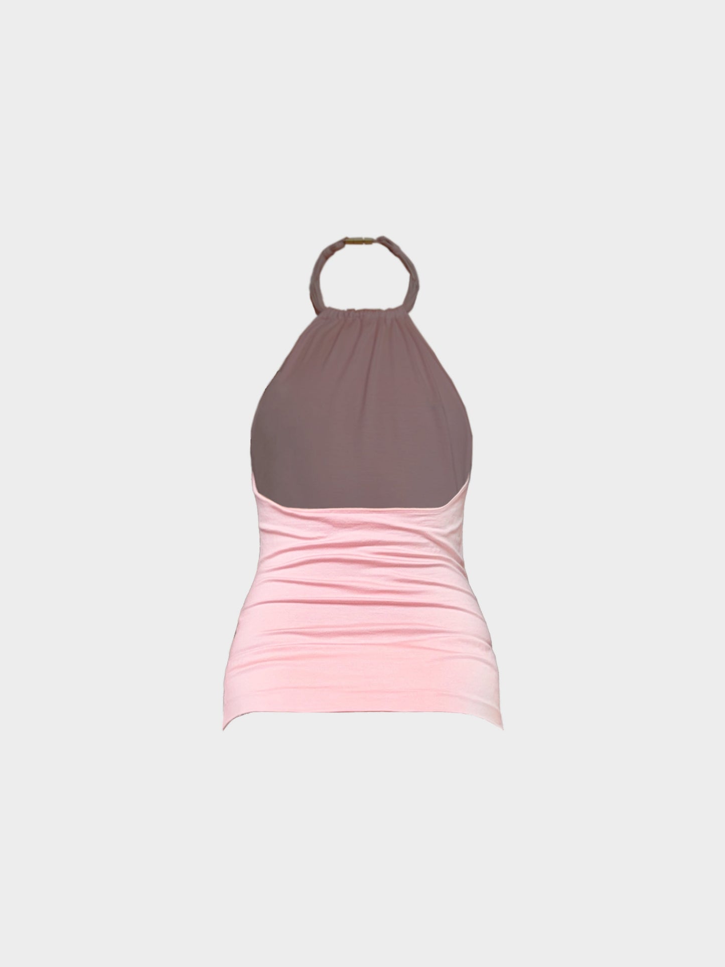 Jil Sander 2000s Pink Viscose Halter Neck Top