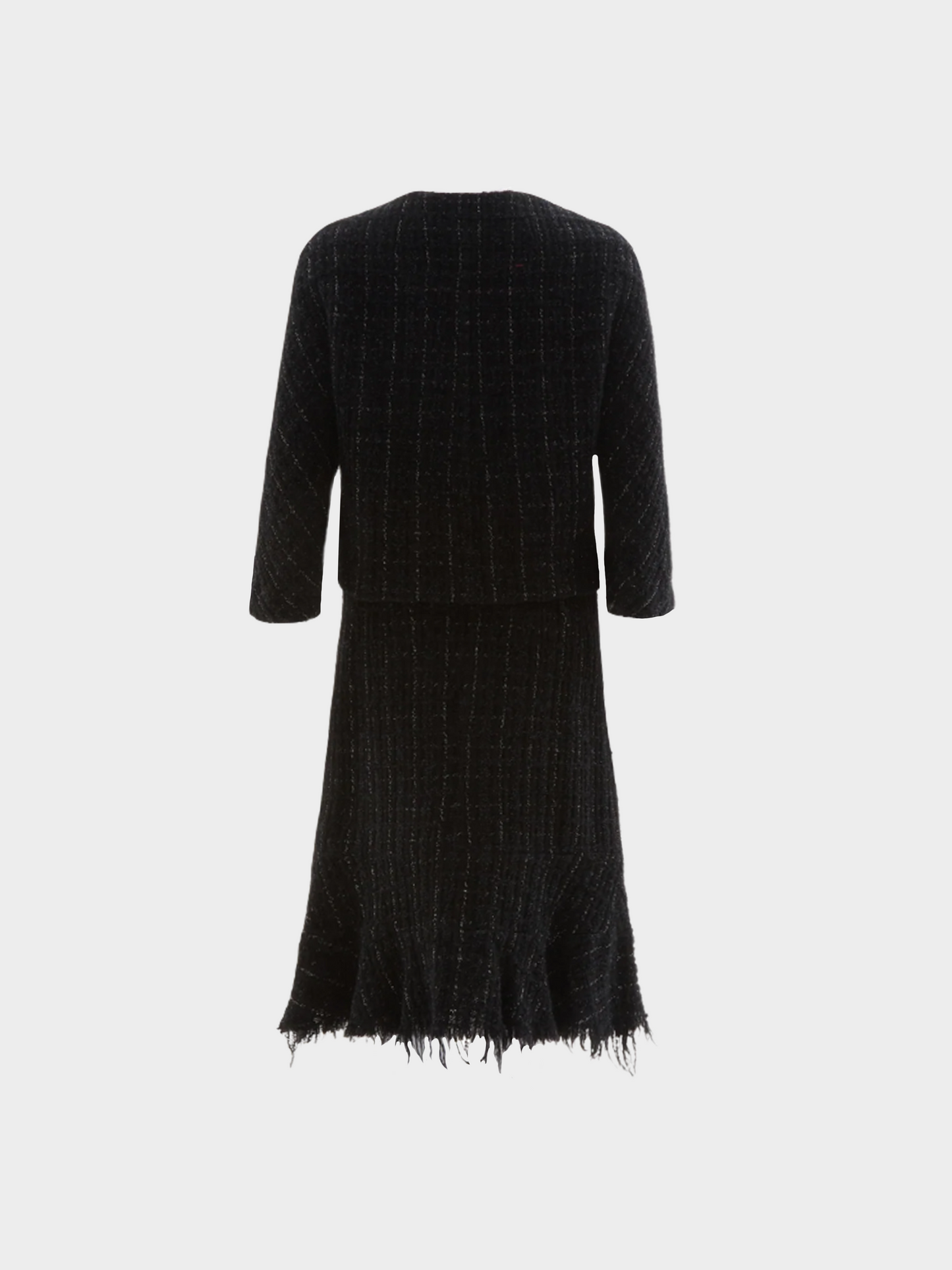 Comme des Garçons by Junya Watanabe FW 2003 Black Tweed Jacket and Midi Skirt Set