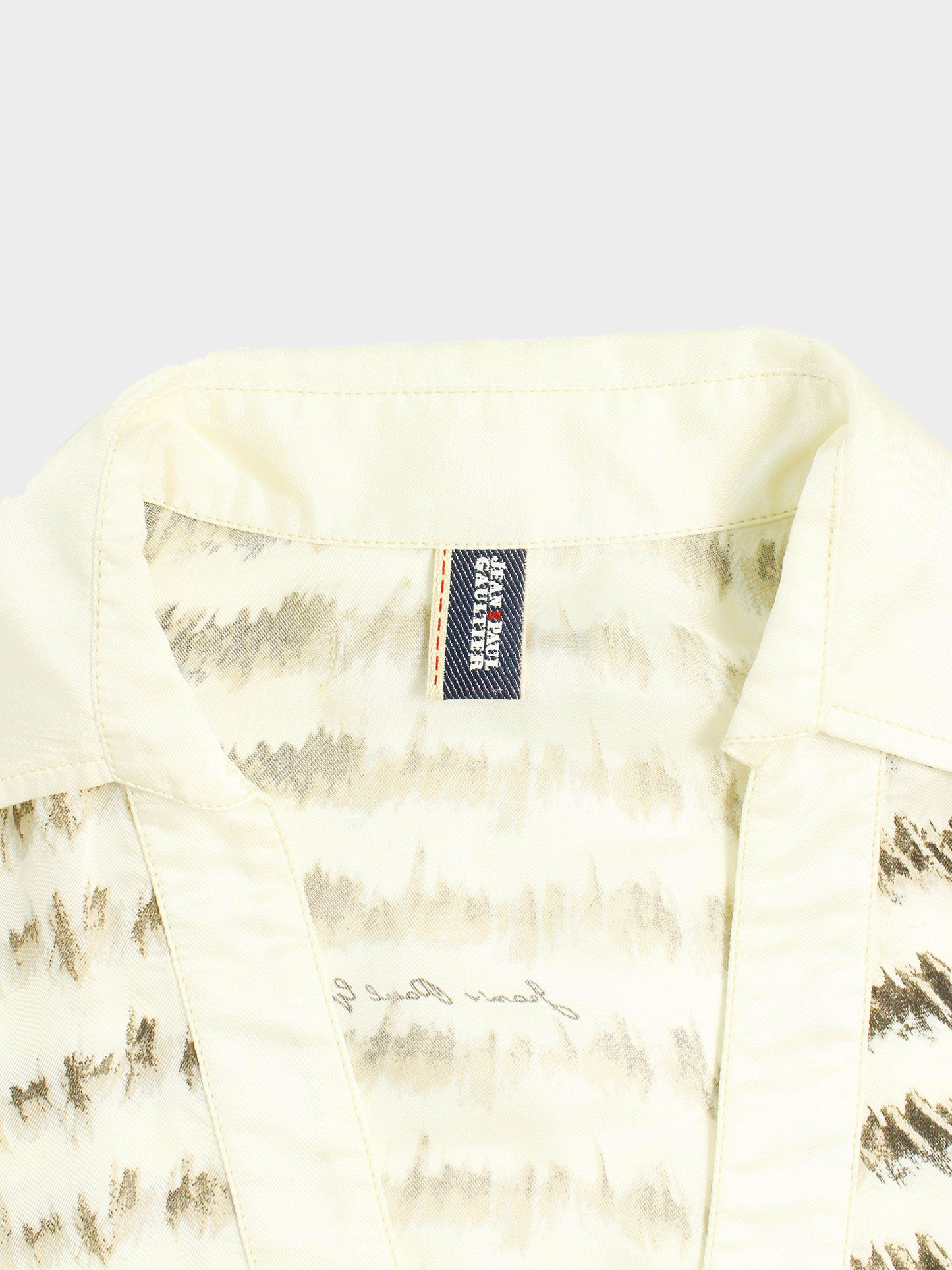 Jean Paul Gaultier 1990s Mesh Striped Long-sleeved Top