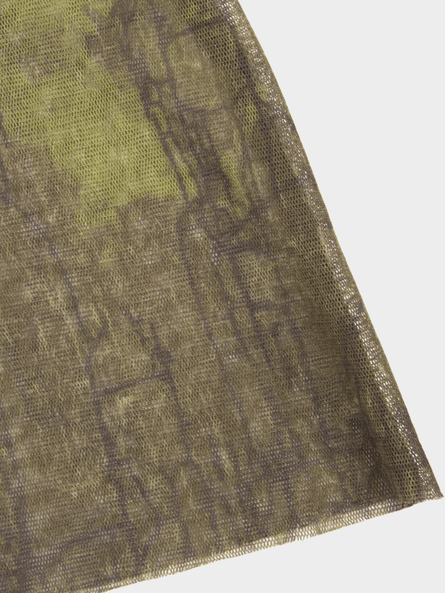 Jean Paul Gaultier 1990s Green Mesh Graphic Print Top