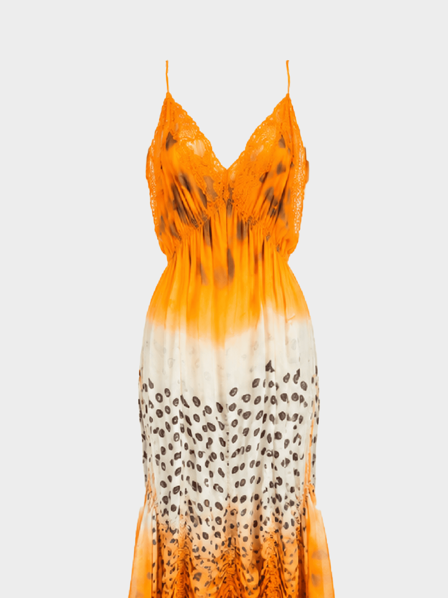 Jean Paul Gaultier 2000s Orange Chiffon Silk Dress