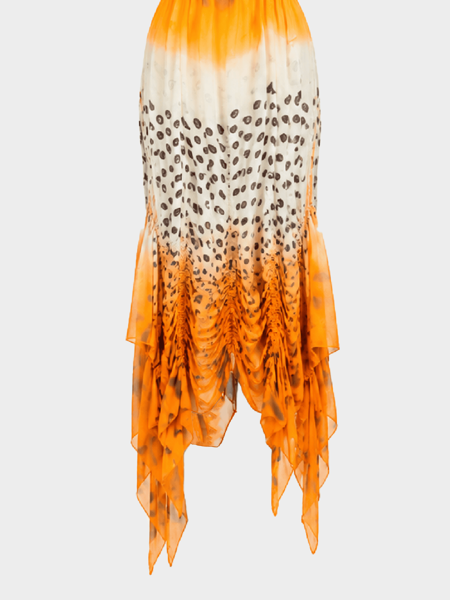 Jean Paul Gaultier 2000s Orange Chiffon Silk Dress
