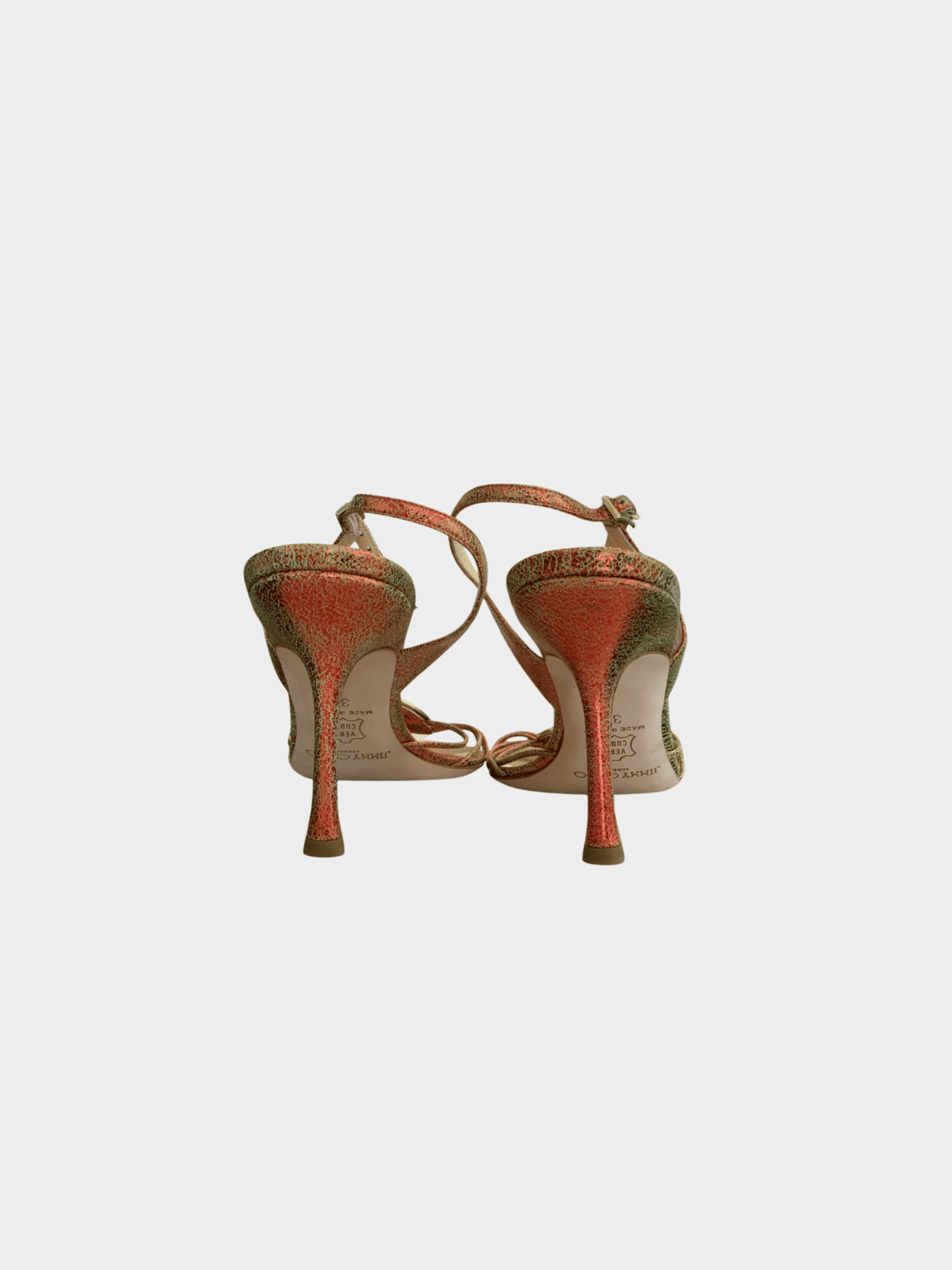 Jimmy Choo 2000s Gold Embellished Sandals
