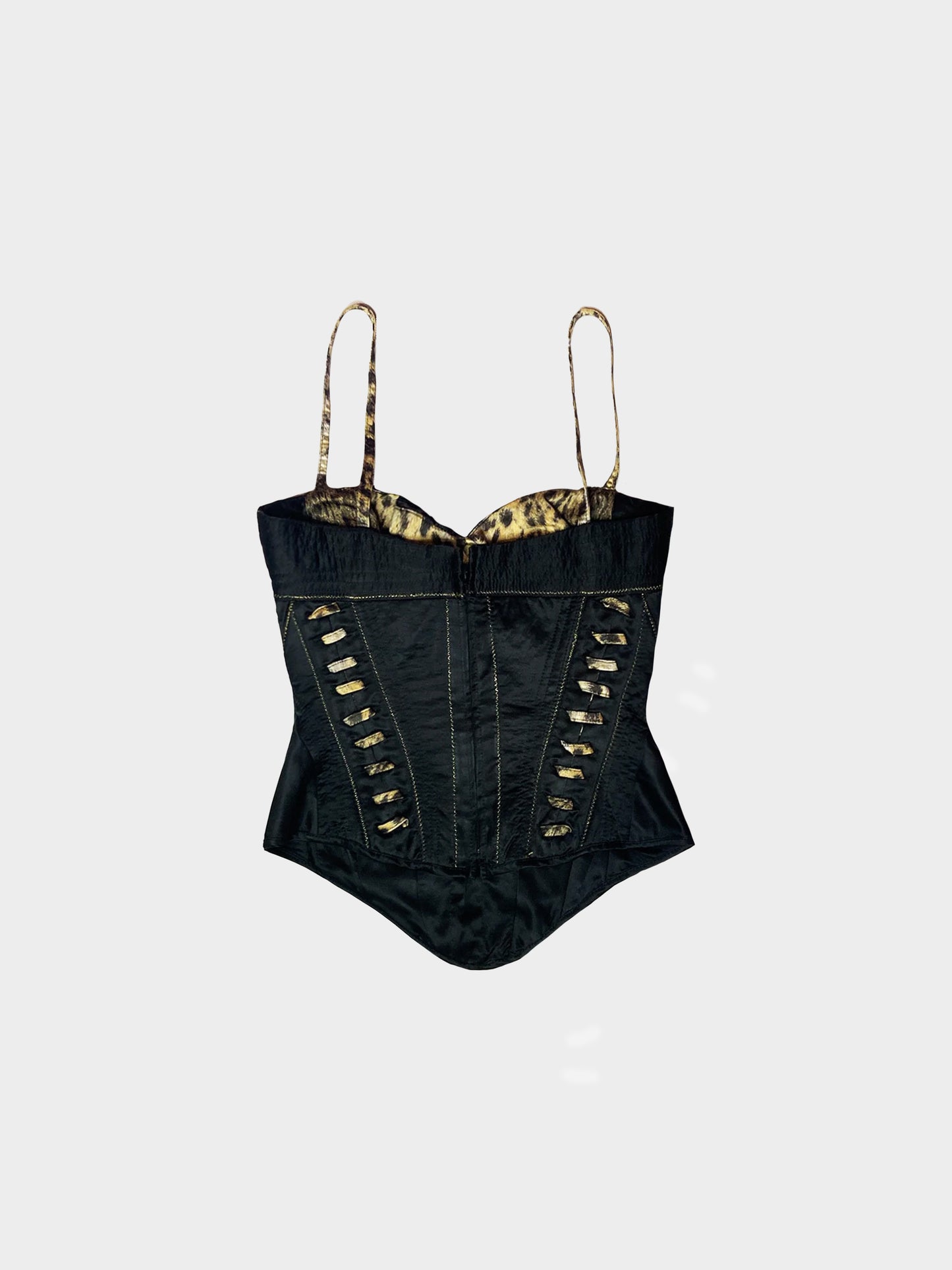 Roberto Cavalli 2000s Satin Python Bustier Top