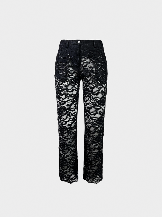 Alexander McQueen SS 1999 Black Lace Trousers