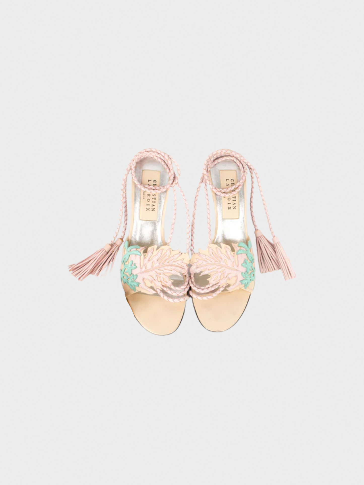 Christian Lacroix 2000s Floral Kitten Heels