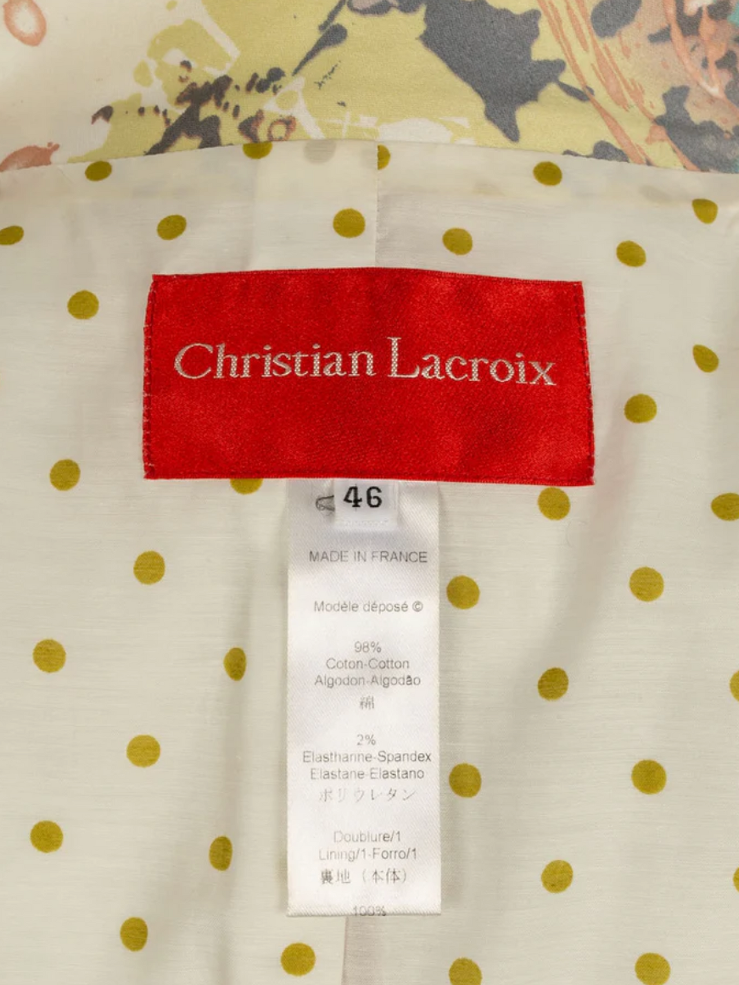 Christian Lacroix 1990s Multicoloured Printed Blazer